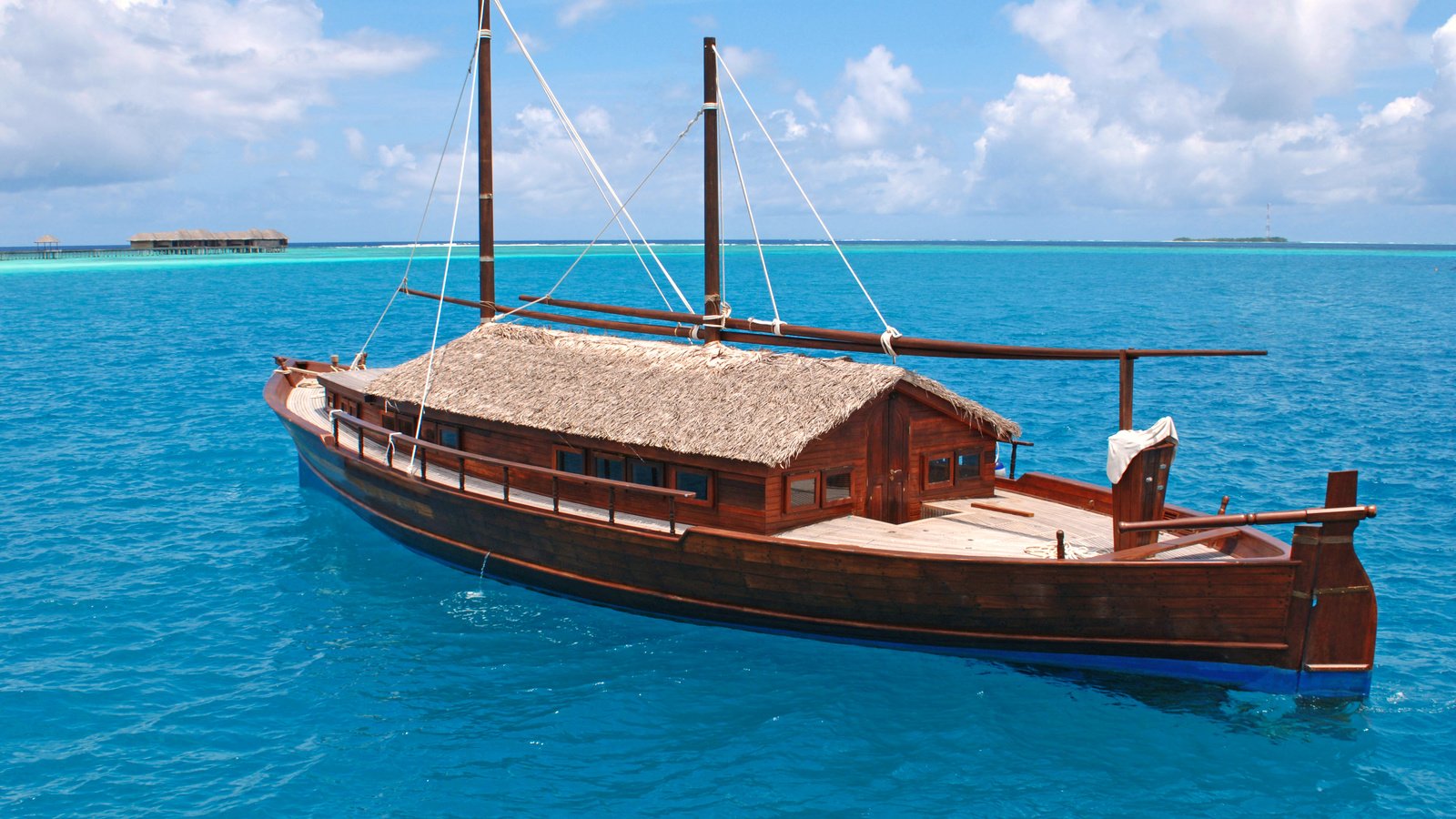Обои море, лодка, остров, мальдивы, sea, boat, island, the maldives разрешение 4288x2848 Загрузить