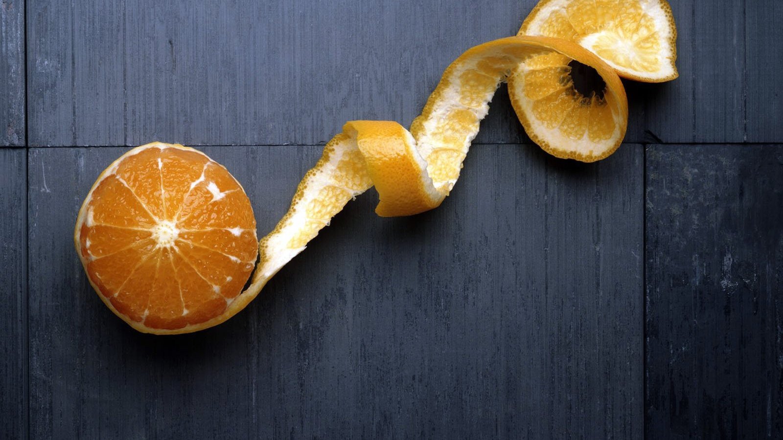 Обои фрукты, апельсин, цитрусы, цедра, кожура, fruit, orange, citrus, peel разрешение 3840x2400 Загрузить