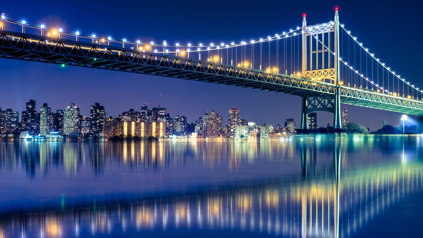 Обои ночь, огни, мост, город, манхэттен, бруклинский мост, night, lights, bridge, the city, manhattan, brooklyn bridge разрешение 1920x1200 Загрузить