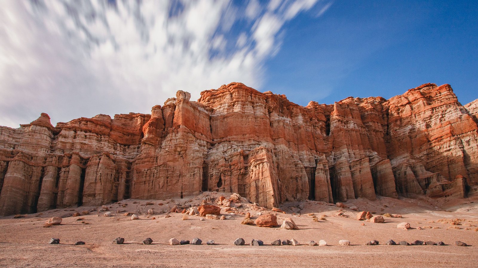 Обои скалы, пейзаж, пустыня, каньон, ка­ли­фор­нийс­кая, candice c. montgomery, mojavered rock canyon, каньон ред-рок, rocks, landscape, desert, canyon, california, canyon red rock разрешение 1920x1200 Загрузить