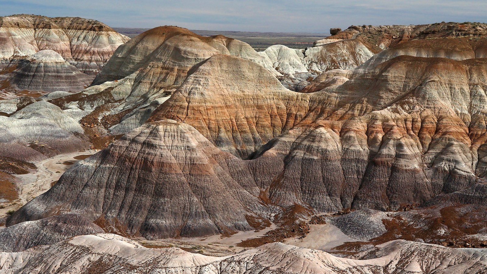 Обои горы, природа, сша, аризона, петрифайд-форест, mountains, nature, usa, az, petrified forest разрешение 2048x1214 Загрузить