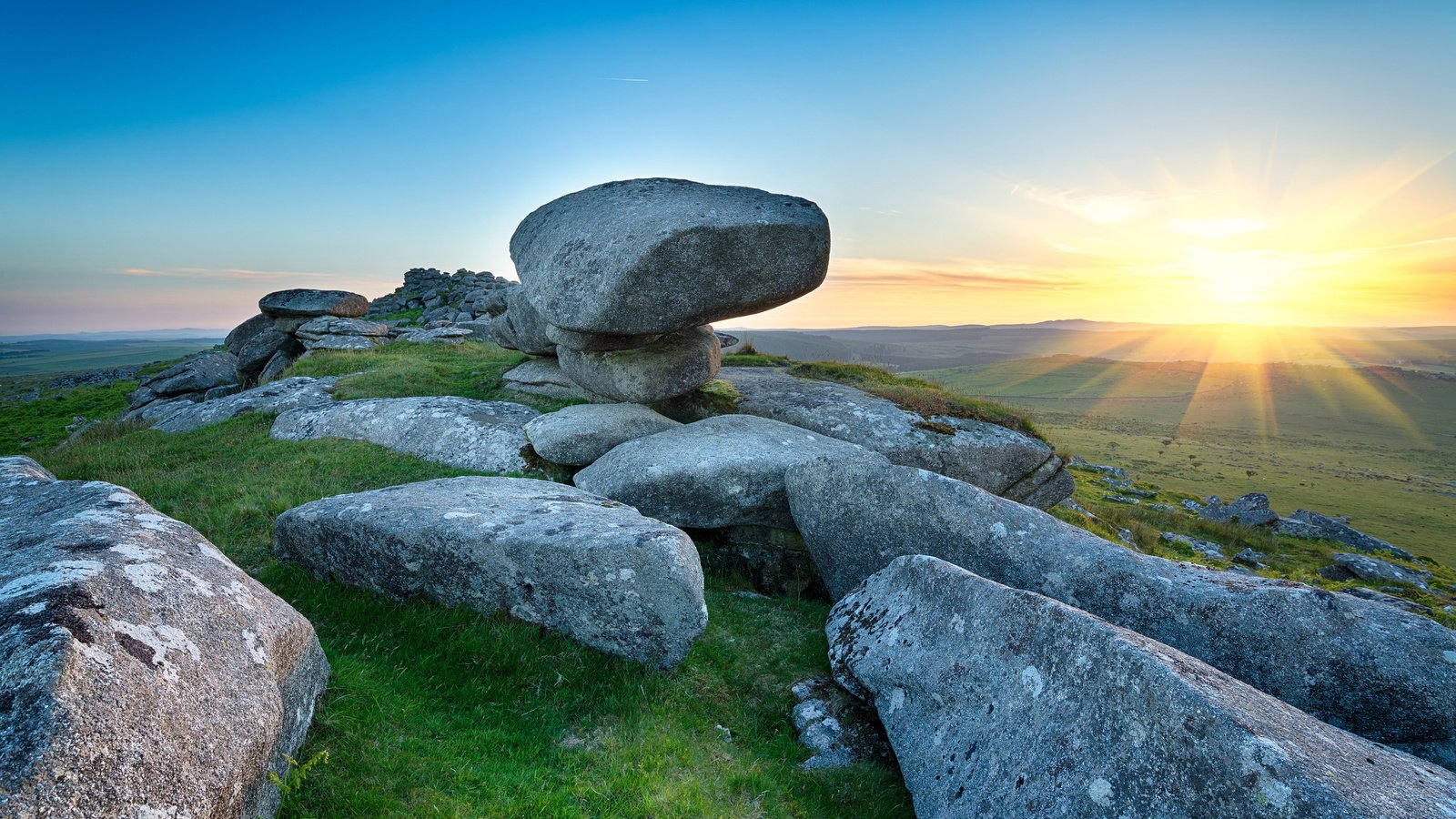 Обои солнце, природа, камни, закат, пейзаж, горизонт, англия, the sun, nature, stones, sunset, landscape, horizon, england разрешение 3840x2400 Загрузить