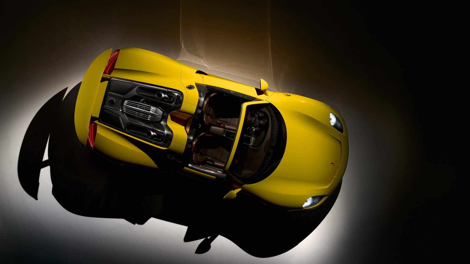 Обои желтый, вид сверху, порш, spyder, 918, yellow, the view from the top, porsche разрешение 3072x1975 Загрузить