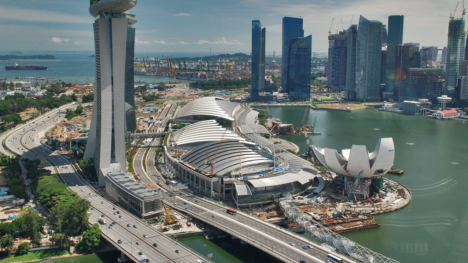 Обои сингапур, городской пейзаж, marina bay sands, singapore, the urban landscape разрешение 2560x1701 Загрузить