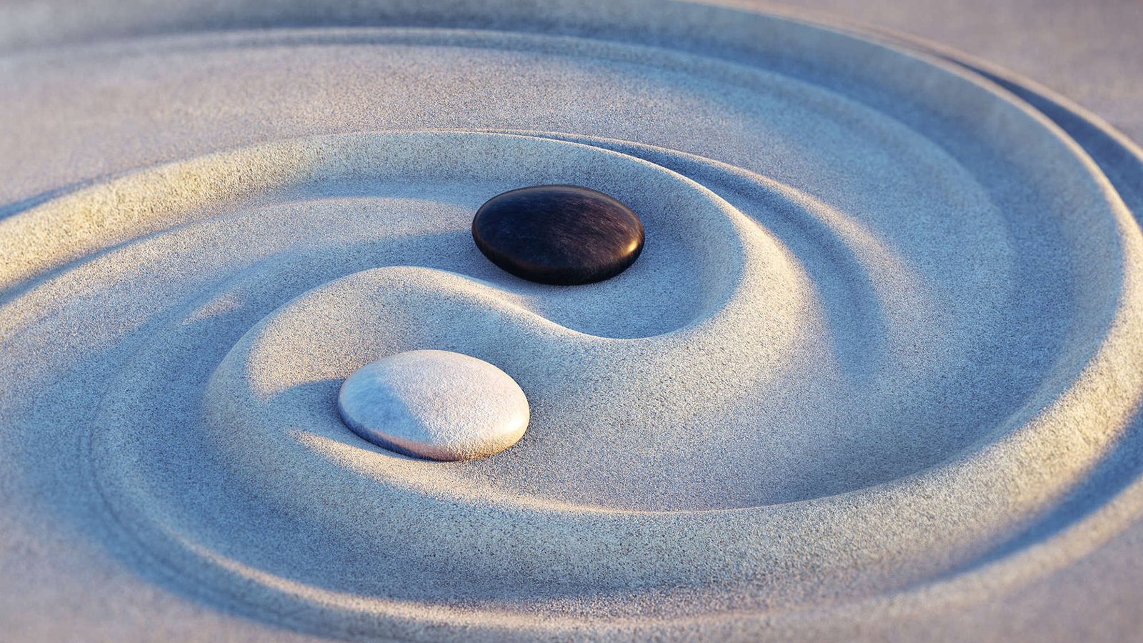 Обои камни, песок, дзен, инь-янь, stones, sand, zen, yin-yang разрешение 1920x1200 Загрузить