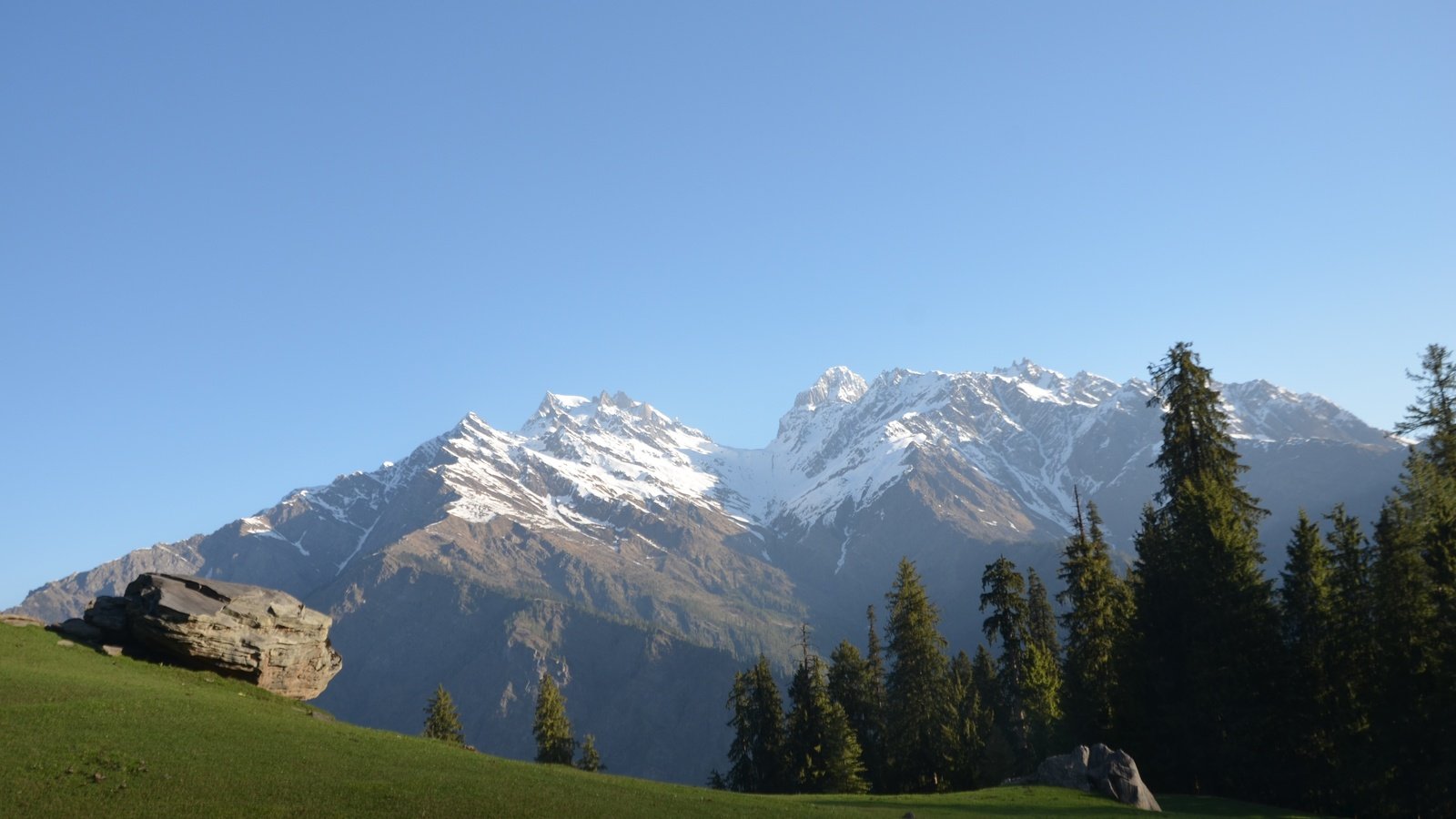 Обои небо, трава, деревья, горы, снег, природа, лес, индия, the sky, grass, trees, mountains, snow, nature, forest, india разрешение 4928x3264 Загрузить