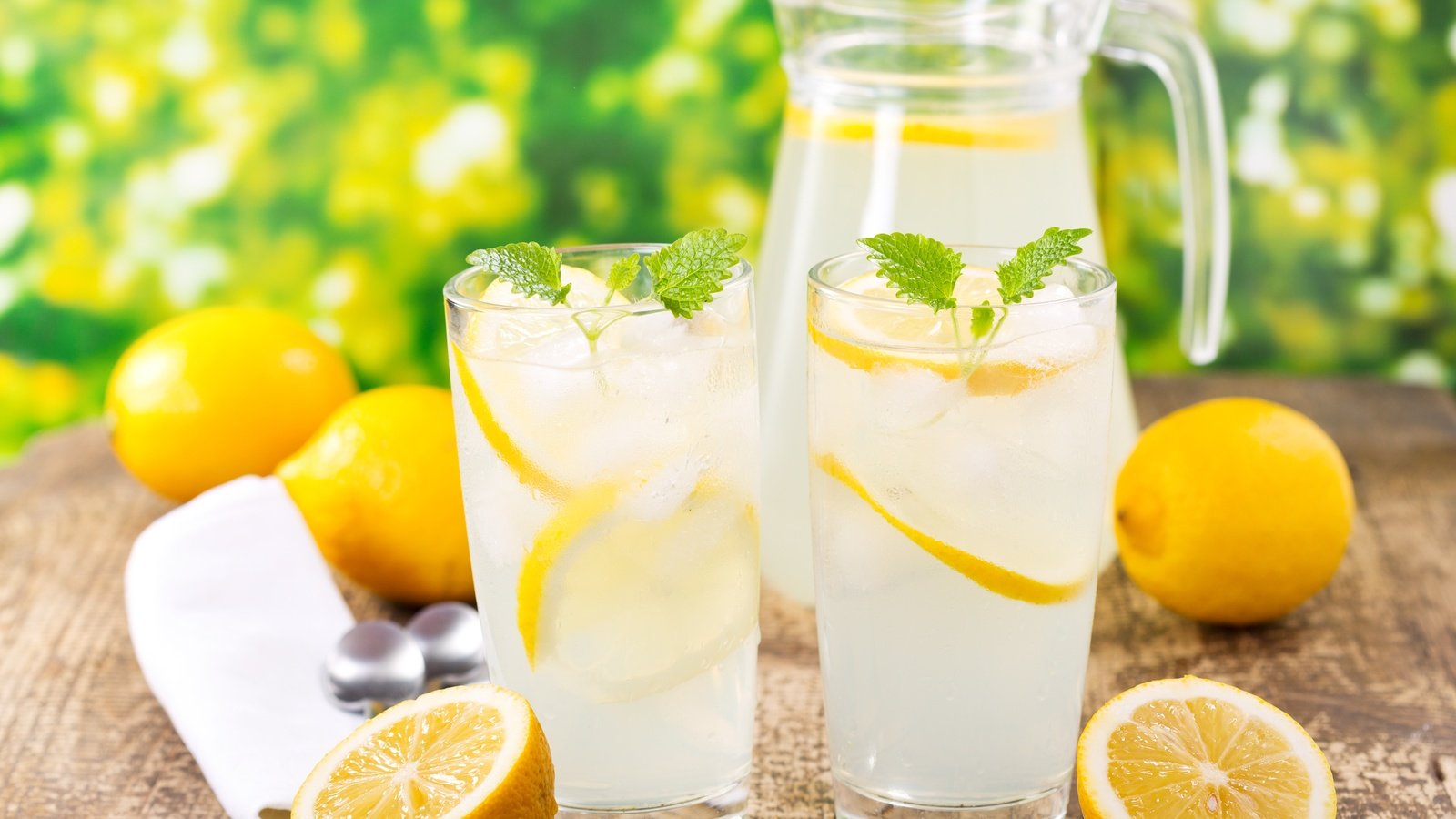 Обои мята, напиток, лёд, стаканы, кувшин, лимоны, лимонад, mint, drink, ice, glasses, pitcher, lemons, lemonade разрешение 4800x3860 Загрузить