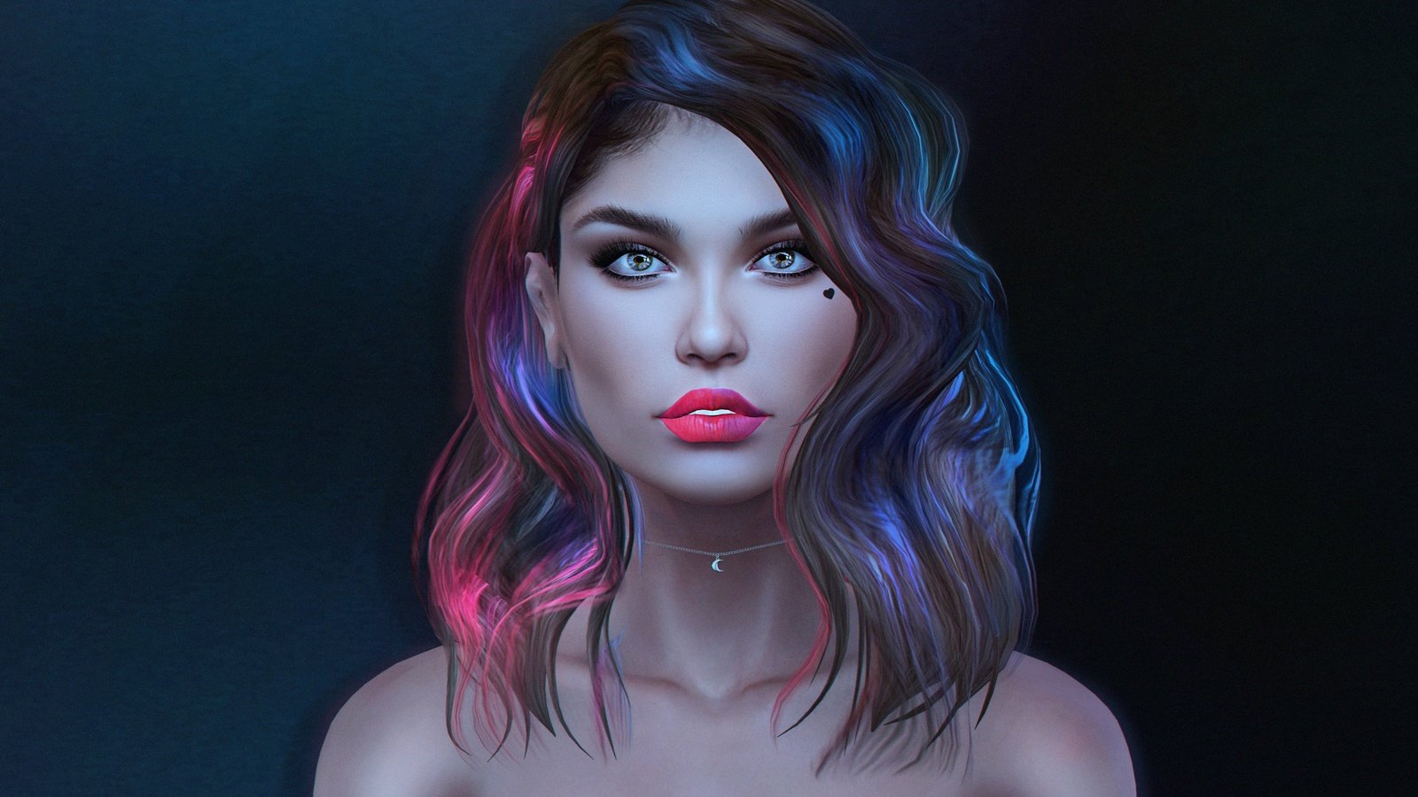 Обои девушка, фон, волосы, лицо, помада, girl, background, hair, face, lipstick разрешение 3754x2350 Загрузить