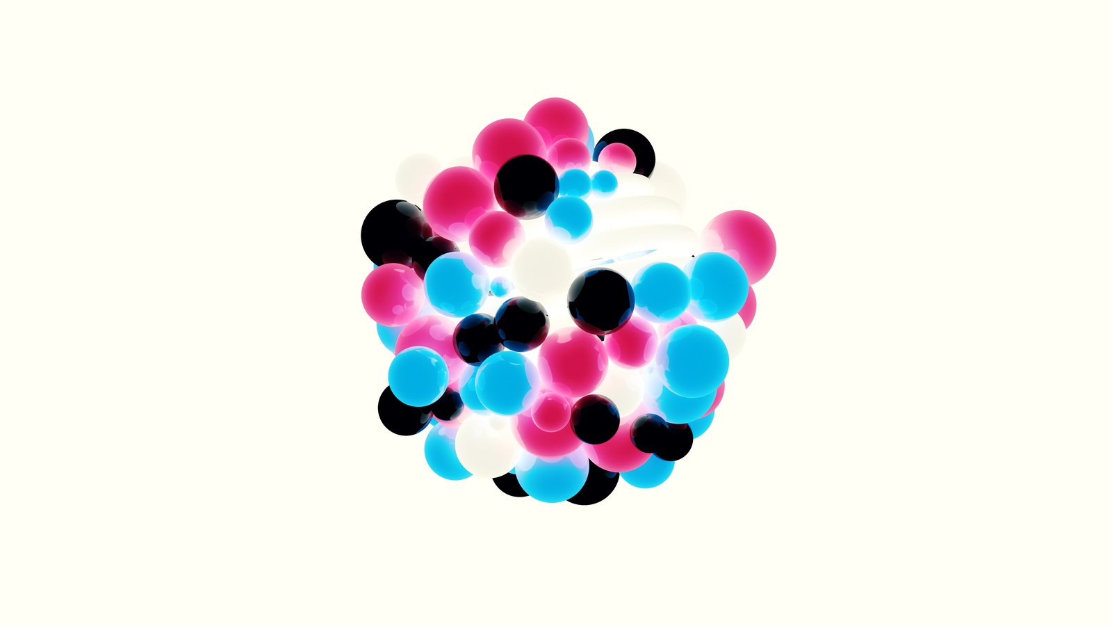 Обои шары, цвет, форма, графика, шарики, белый фон, 3д, balls, color, form, graphics, white background, 3d разрешение 3840x2160 Загрузить