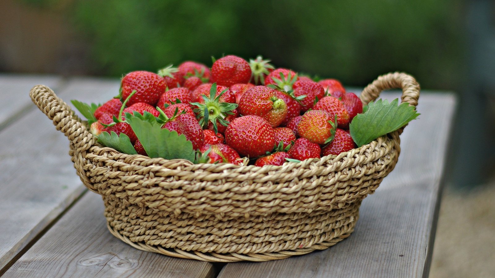 Обои ягода, клубника, спелая, корзинка, сочная, вкусная, berry, strawberry, ripe, basket, juicy, delicious разрешение 2048x1264 Загрузить