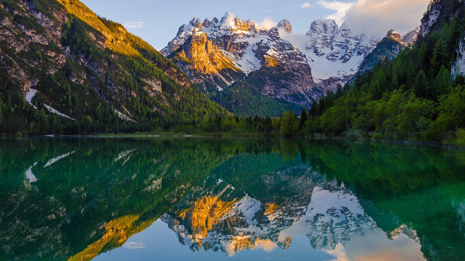 Обои озеро, горы, природа, отражение, пейзаж, альпы, cortina d'ampezzo, lake, mountains, nature, reflection, landscape, alps разрешение 3840x2400 Загрузить