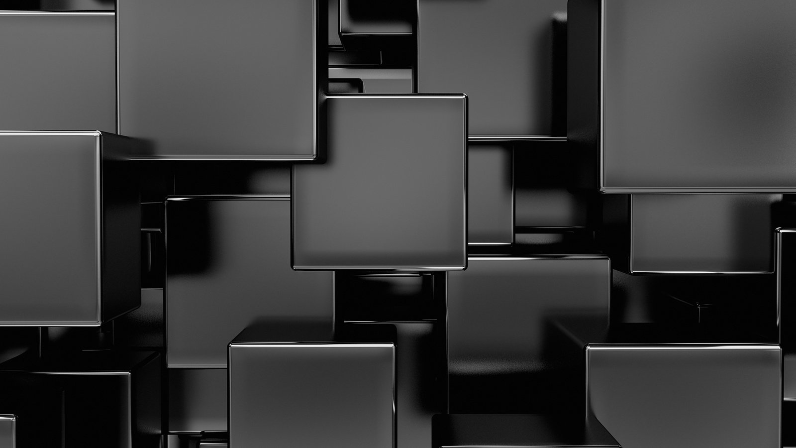 Обои чёрно-белое, кубики, квадраты, 3д, black and white, cubes, squares, 3d разрешение 1920x1200 Загрузить