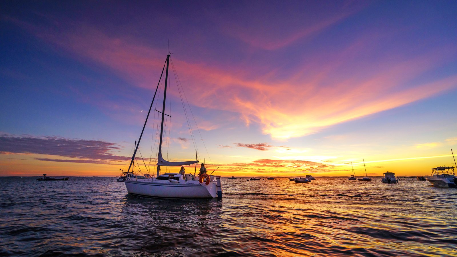 Обои закат, море, яхты, лодки, 11, sunset, sea, yachts, boats разрешение 6000x4000 Загрузить