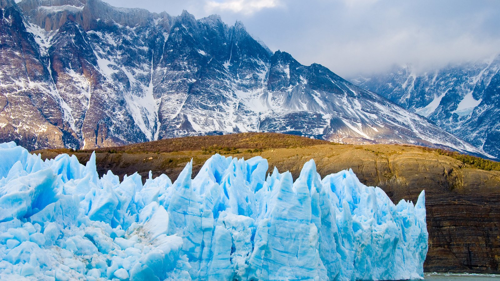 Обои небо, горы, природа, снежные вершины, ледник, чили, the sky, mountains, nature, snowy peaks, glacier, chile разрешение 3840x2400 Загрузить