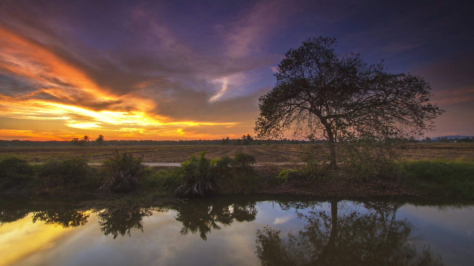 Обои река, природа, закат, пейзаж, znan ismail, river, nature, sunset, landscape разрешение 1920x1200 Загрузить