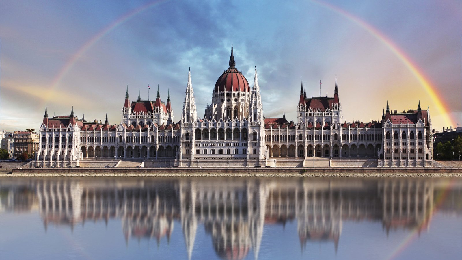 Обои радуга, дворец, венгрия, будапешт, tomassereda, rainbow, palace, hungary, budapest разрешение 1920x1200 Загрузить