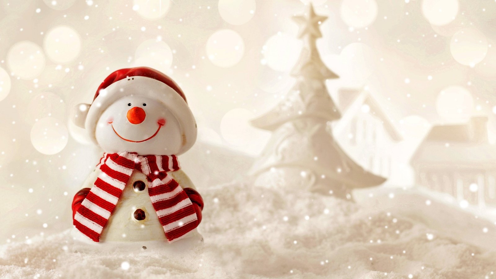 Обои снег, новый год, елка, снеговик, рождество, snow, new year, tree, snowman, christmas разрешение 2880x1800 Загрузить