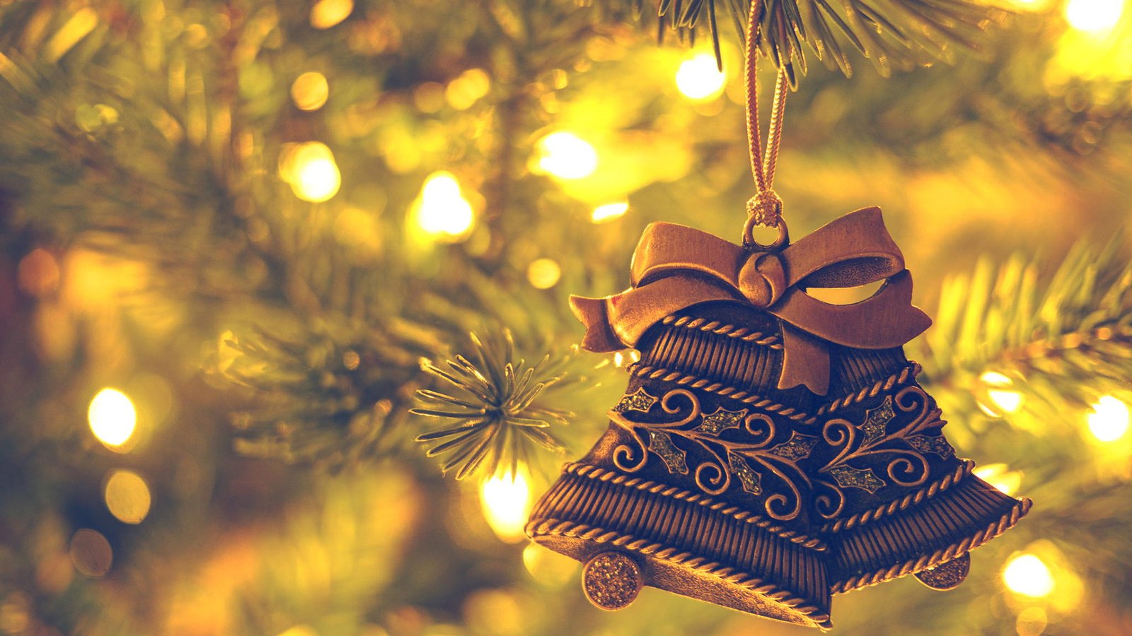 Обои новый год, елка, колокольчики, рождество, new year, tree, bells, christmas разрешение 1920x1200 Загрузить