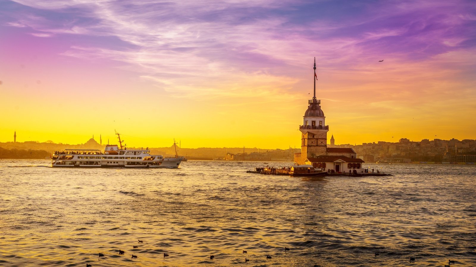 Обои небо, закат, турция, стамбул, девичья башня, maiden's tower, the maiden's tower, bosphorus, the sky, sunset, turkey, istanbul, maiden tower разрешение 6000x4000 Загрузить