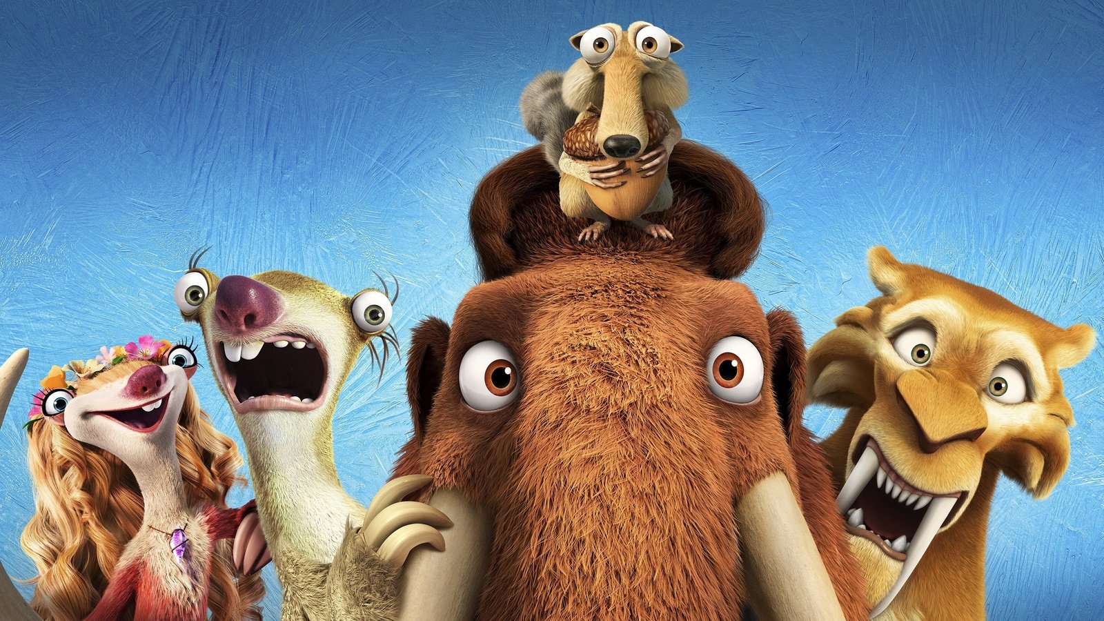 Обои мультфильм, ледниковый период, персонажи, ice age collision course, cartoon, ice age, characters разрешение 3840x2160 Загрузить