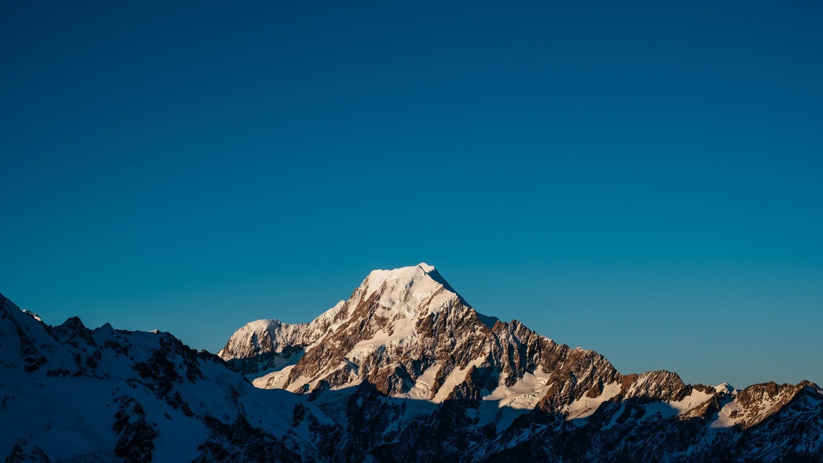 Обои небо, горы, снег, утро, рассвет, новая зеландия, гора кука, the sky, mountains, snow, morning, dawn, new zealand, mount cook разрешение 3840x2560 Загрузить