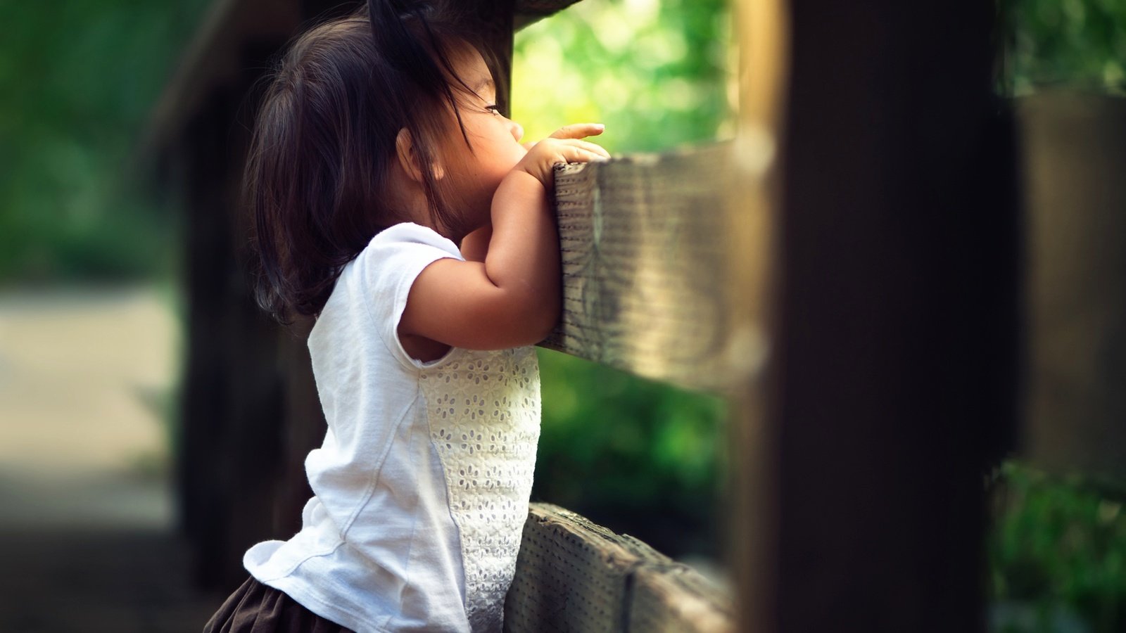 Обои забор, дети, девочка, ребенок, любопытство, боке, the fence, children, girl, child, curiosity, bokeh разрешение 2048x1454 Загрузить