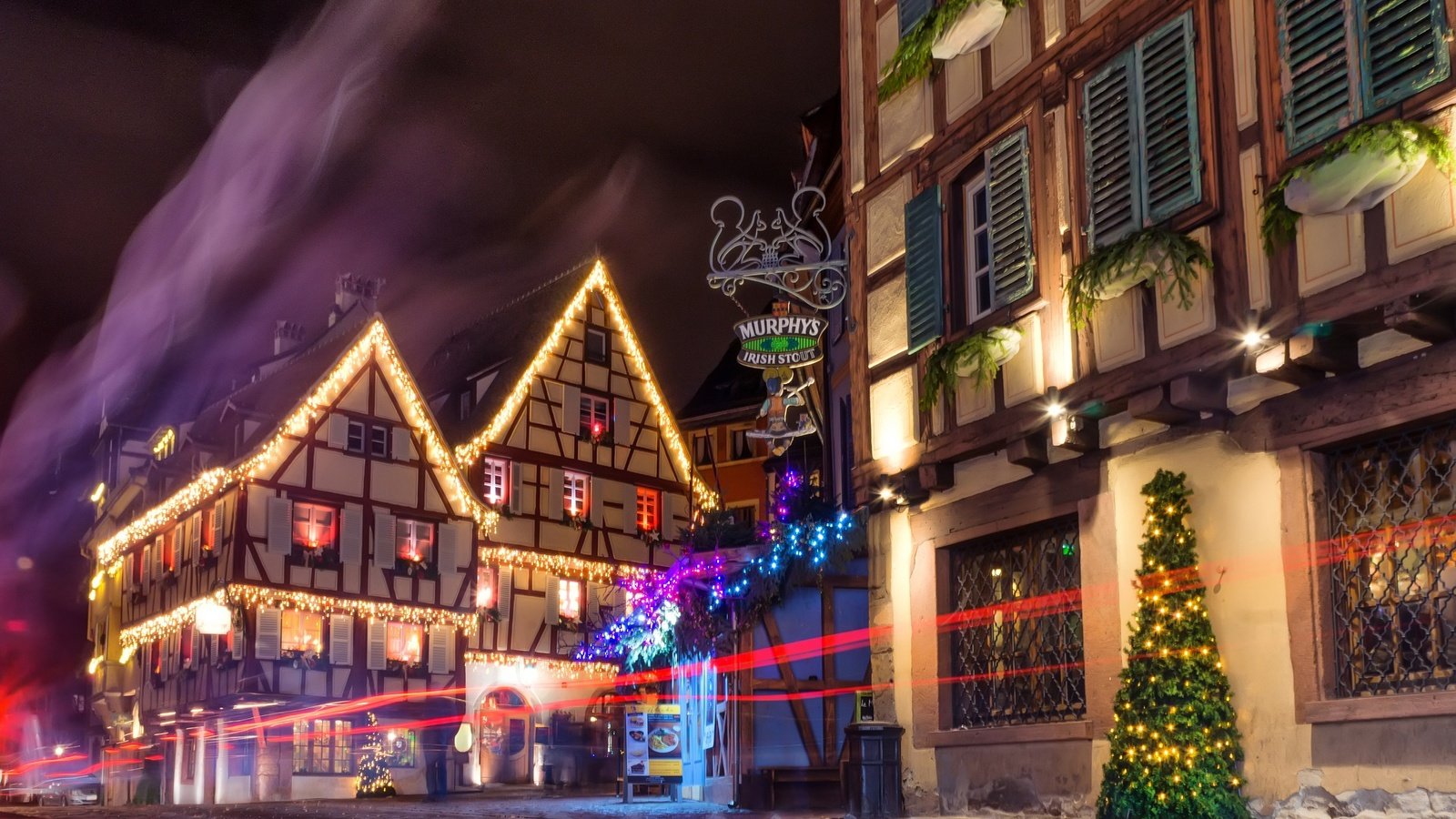 Обои ночь, огни, франция, рождество, кольмар, night, lights, france, christmas, colmar разрешение 2048x1363 Загрузить