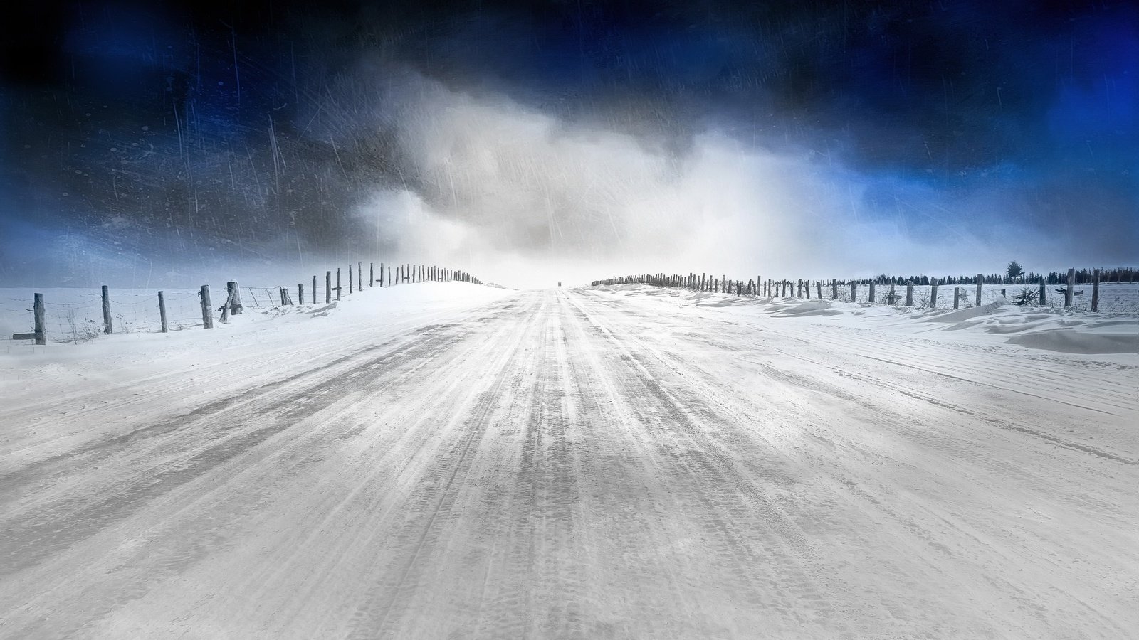 Обои небо, дорога, снег, природа, зима, холод, the sky, road, snow, nature, winter, cold разрешение 1920x1140 Загрузить