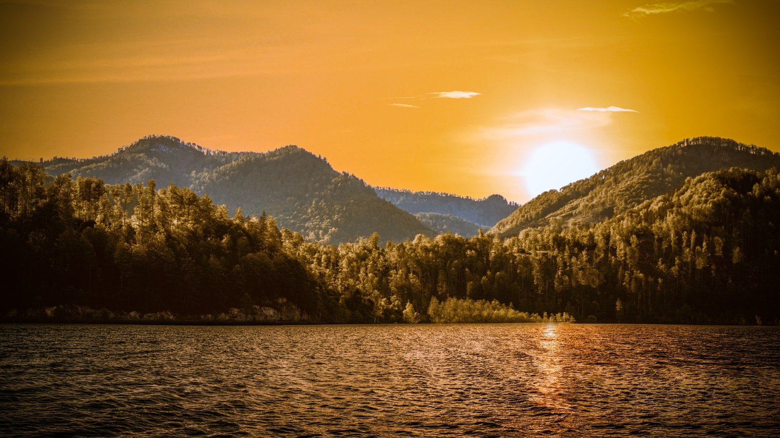 Обои вода, озеро, природа, рассвет, гора, water, lake, nature, dawn, mountain разрешение 7680x4320 Загрузить