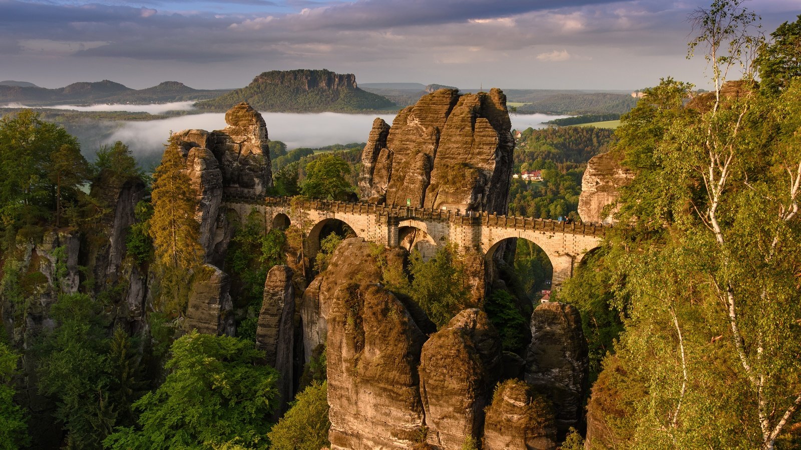 Обои горы, природа, мост, германия, саксония, mountains, nature, bridge, germany, saxony разрешение 4200x2670 Загрузить