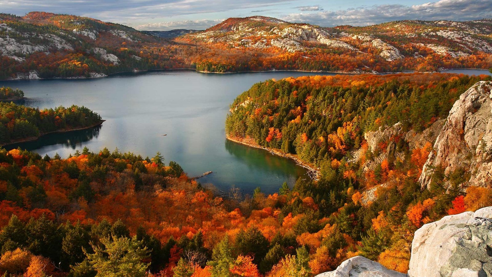 Обои озеро, осень, канада, онтарио, lake, autumn, canada, ontario разрешение 1920x1080 Загрузить