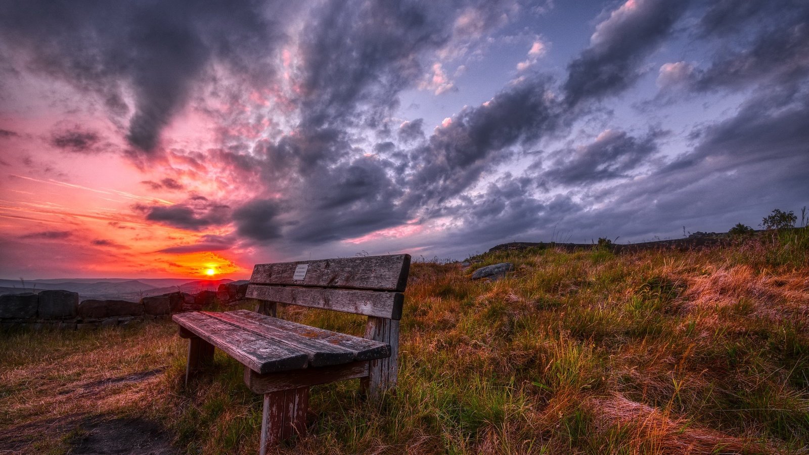 Обои природа, закат, скамья, nature, sunset, bench разрешение 2048x1300 Загрузить