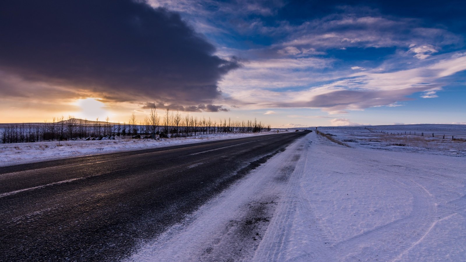 Обои дорога, зима, road, winter разрешение 6000x4000 Загрузить