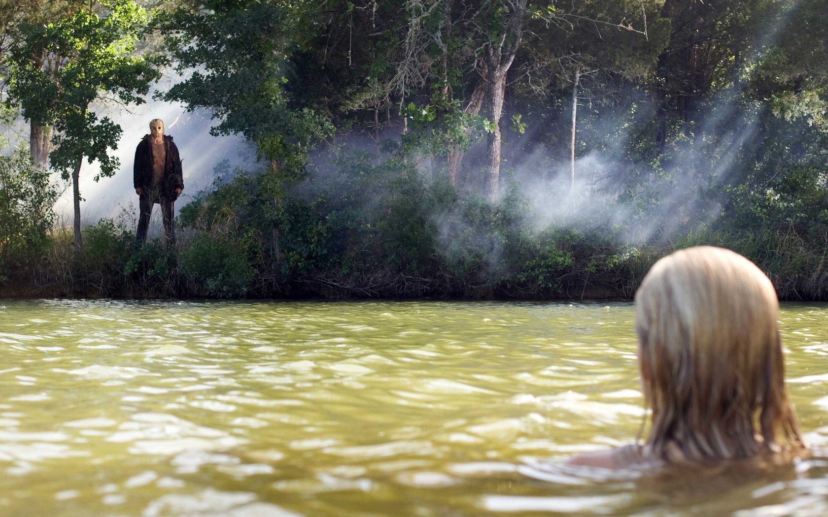 Обои пятница 13, купание, jason voorhees, friday the 13th, bathing разрешение 3375x1906 Загрузить