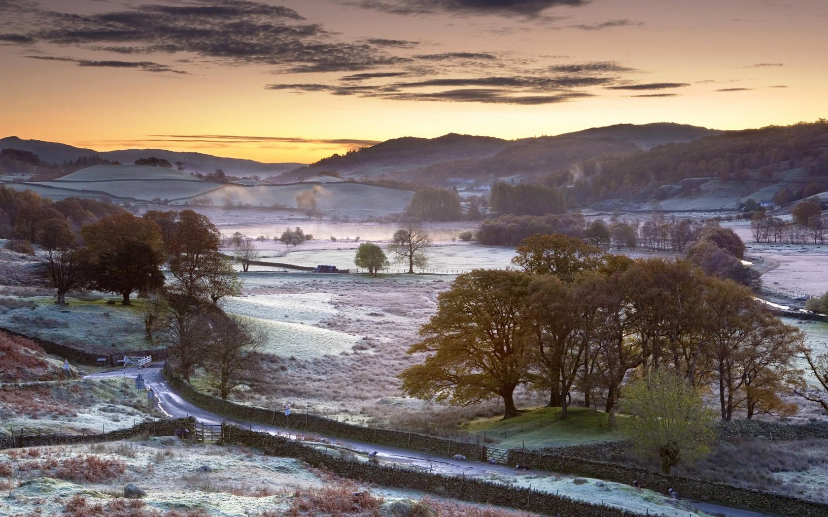 Обои утро, мороз, англия, morning, frost, england разрешение 1920x1080 Загрузить