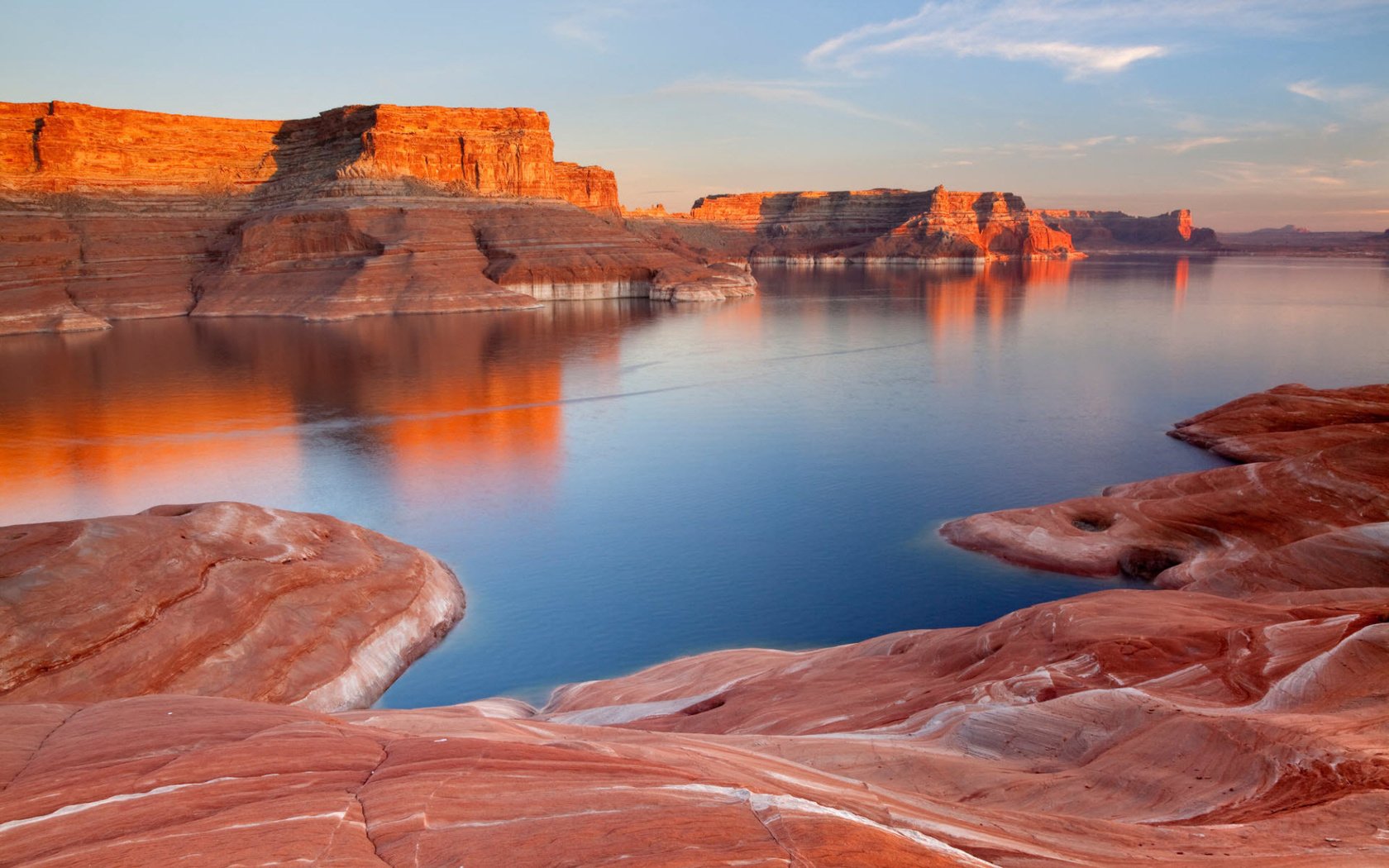 Обои скалы, юта, озеро пауэлл, глен-каньон, reflection canyon, rocks, utah, lake powell, glen canyon разрешение 1920x1200 Загрузить