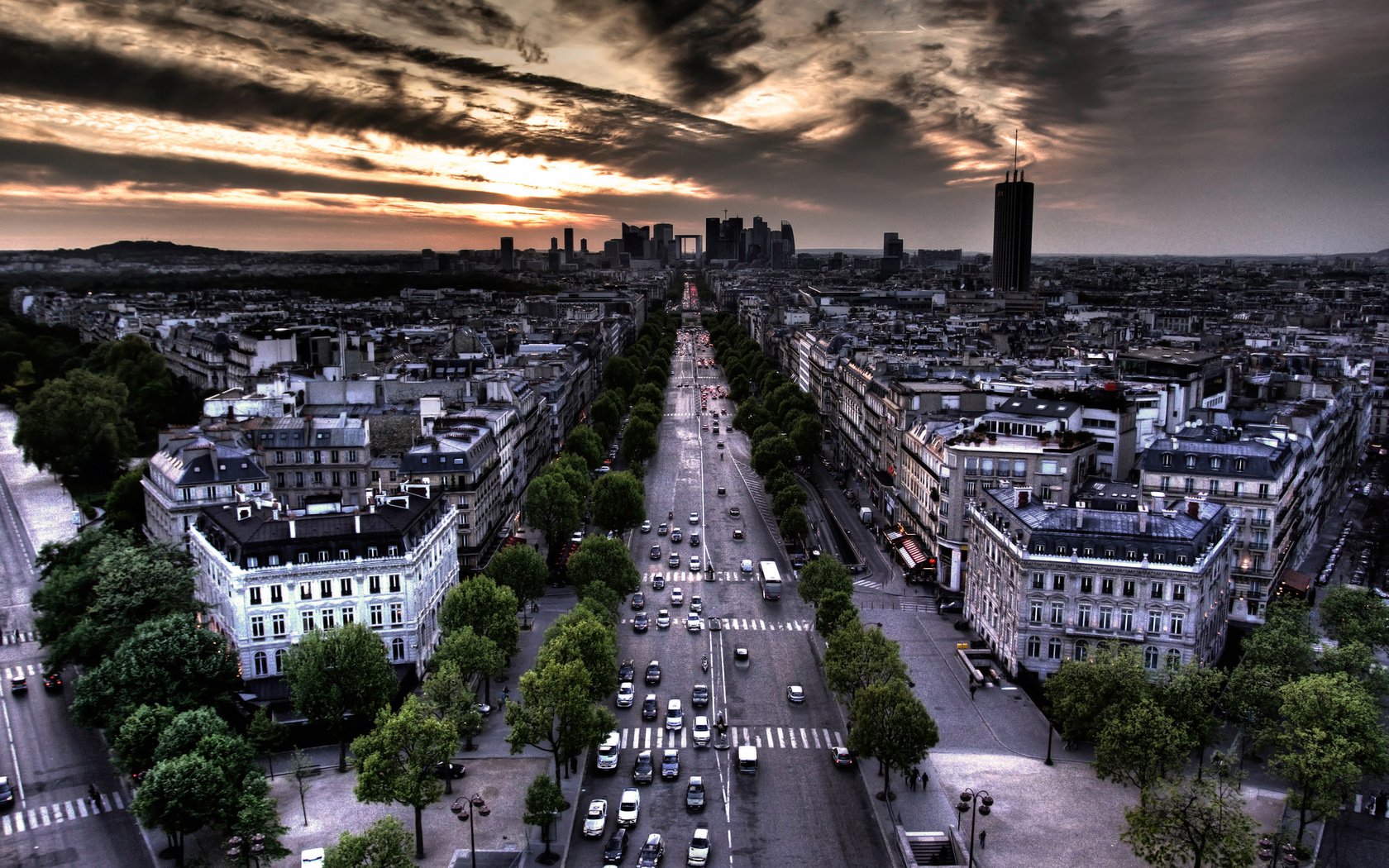 Обои дорога, облака, париж, road, clouds, paris разрешение 2560x1600 Загрузить