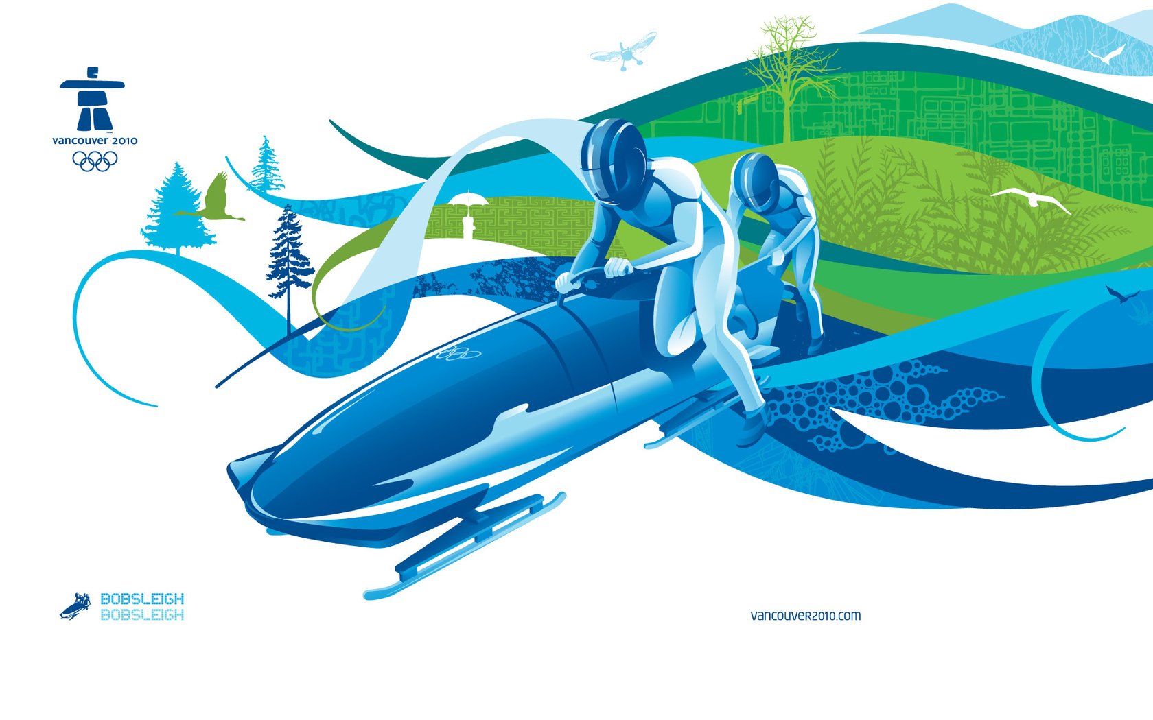 Обои ванкувер, олимпиада 2010, бобслей, vancouver, olympics 2010, bobsled разрешение 1920x1200 Загрузить