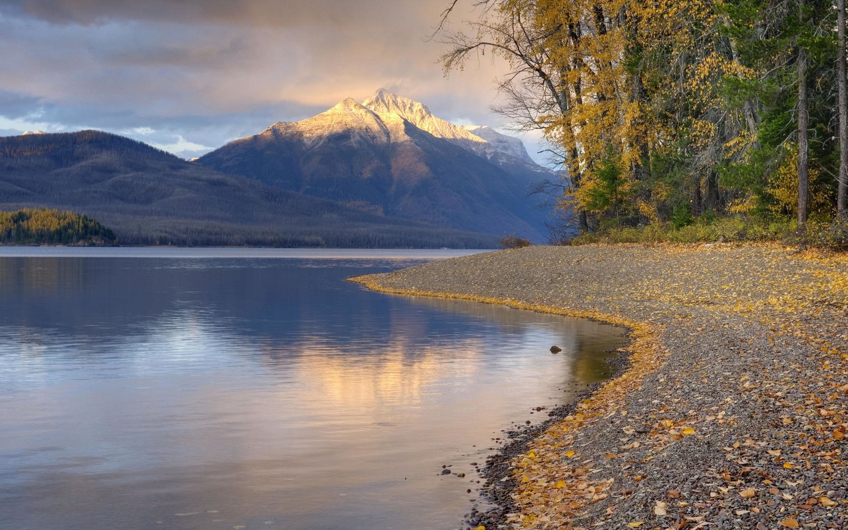 Обои вода, горы, лес, осень, water, mountains, forest, autumn разрешение 1920x1080 Загрузить