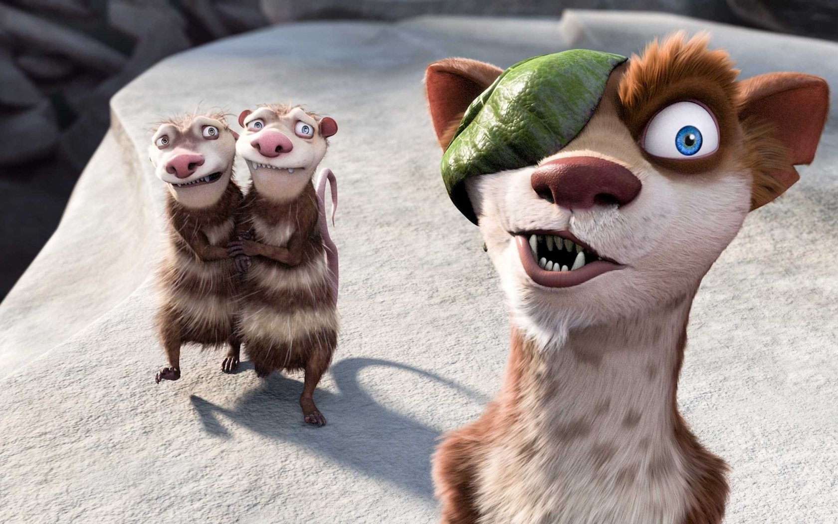 Обои мультфильм, ледниковый период, ласка, cartoon, ice age, weasel разрешение 2853x1602 Загрузить