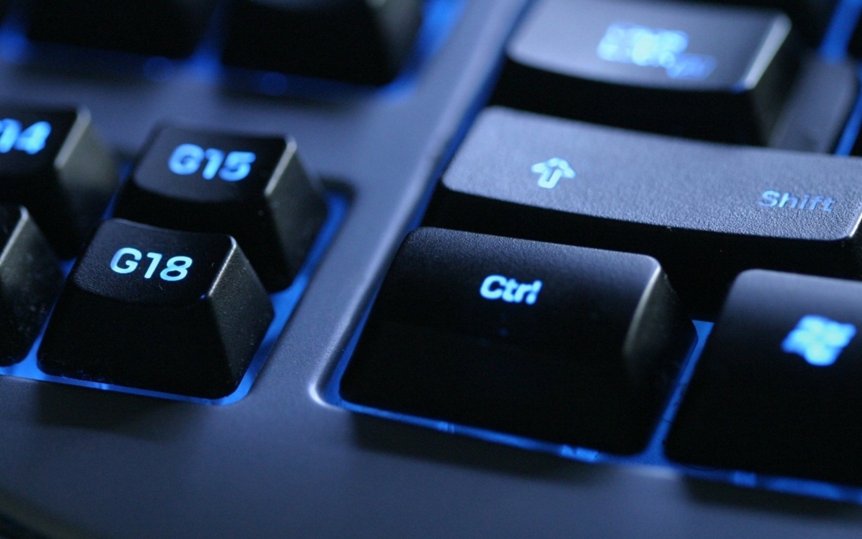 Обои синий, кнопки, клавиатура, подсветка, разное, черная, shift, ctrl, винда, blue, button, keyboard, backlight, different, black, windows разрешение 1920x1080 Загрузить