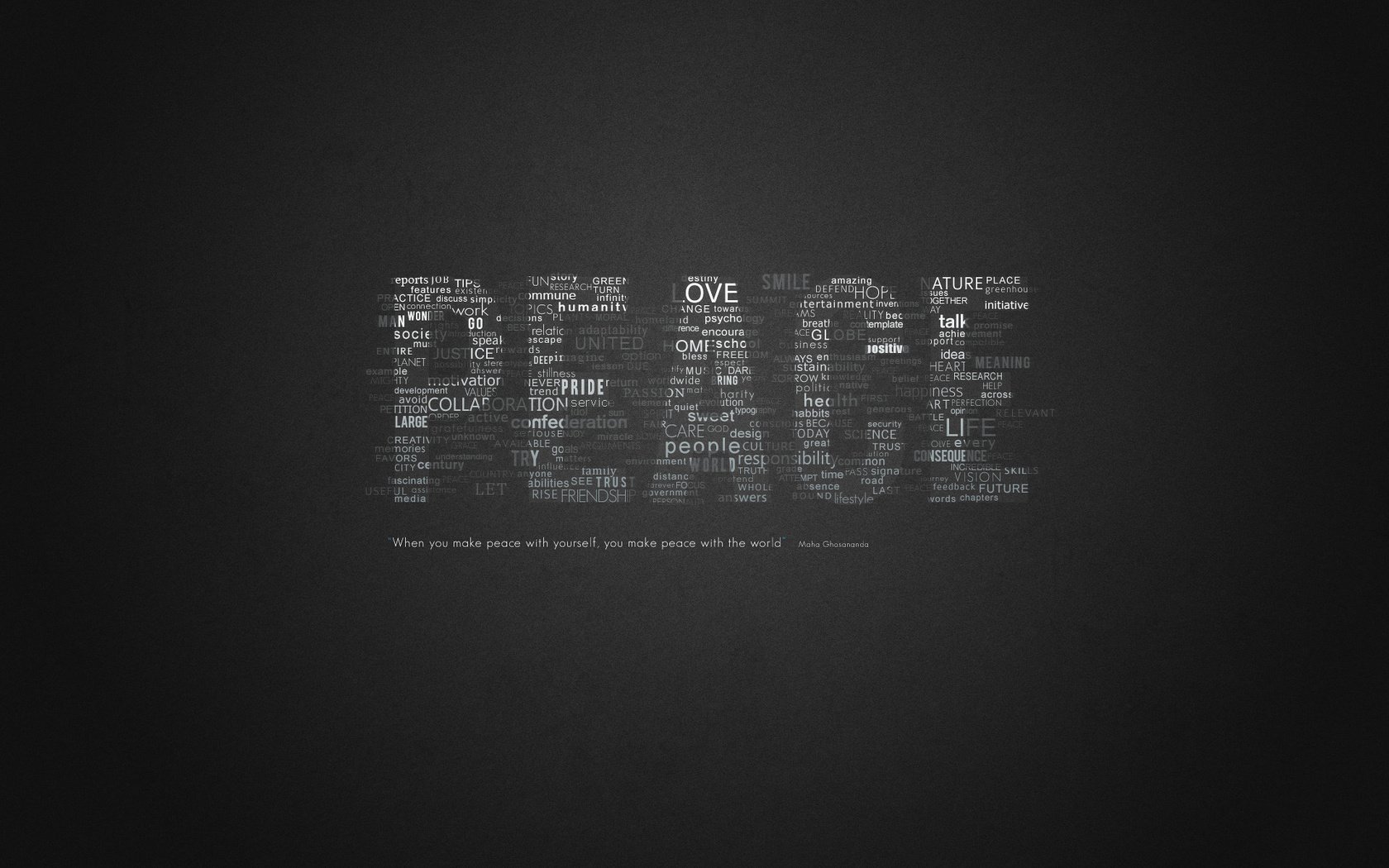 Обои слова, мир, выражение, цитата, покой, words, the world, the expression, quote, peace разрешение 1920x1200 Загрузить