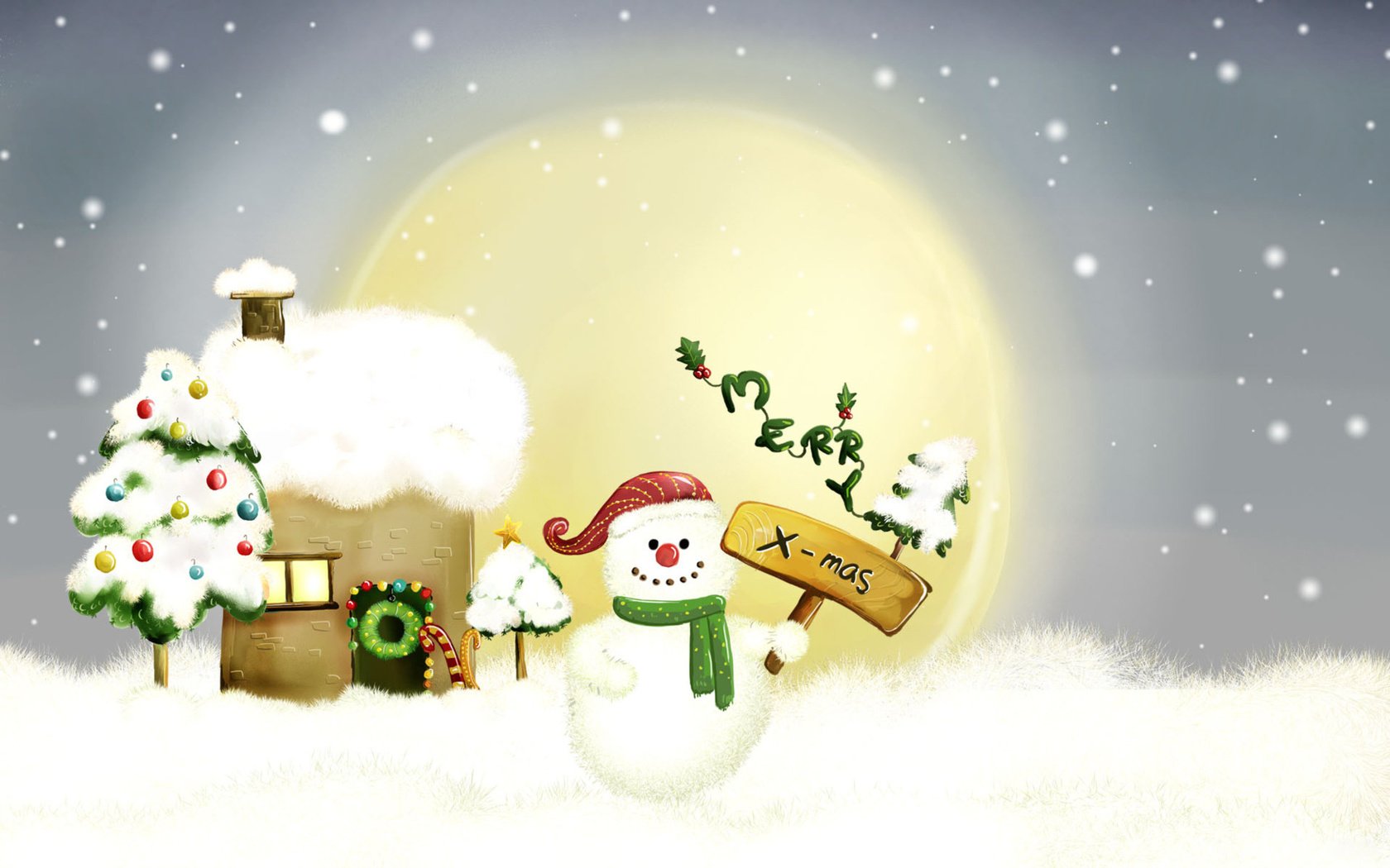 Обои рисунок, новый год, снеговик, рождество, figure, new year, snowman, christmas разрешение 2560x1600 Загрузить