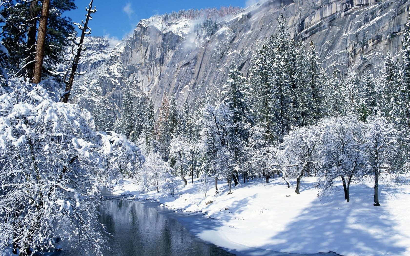 Обои горы, снег, зима, калифорния, национальный парк йосемити, mountains, snow, winter, ca, yosemite national park разрешение 1920x1180 Загрузить