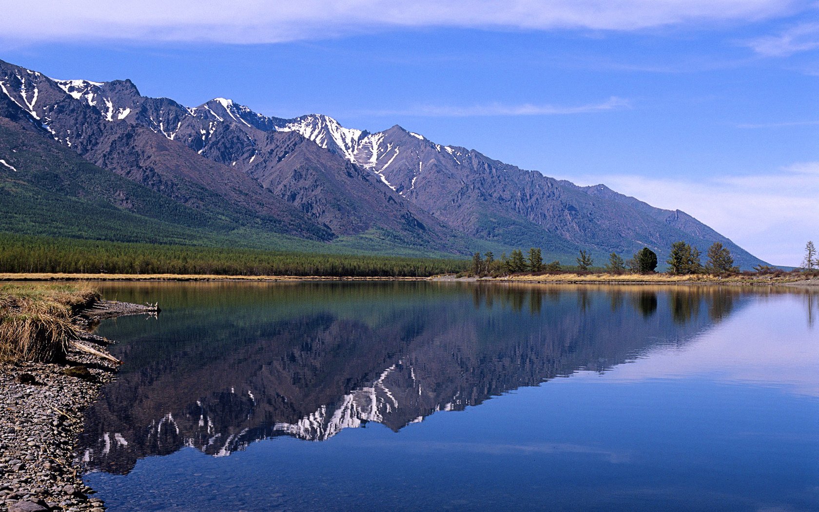 Обои озеро, горы, отражение, россия, lake, mountains, reflection, russia разрешение 1920x1200 Загрузить