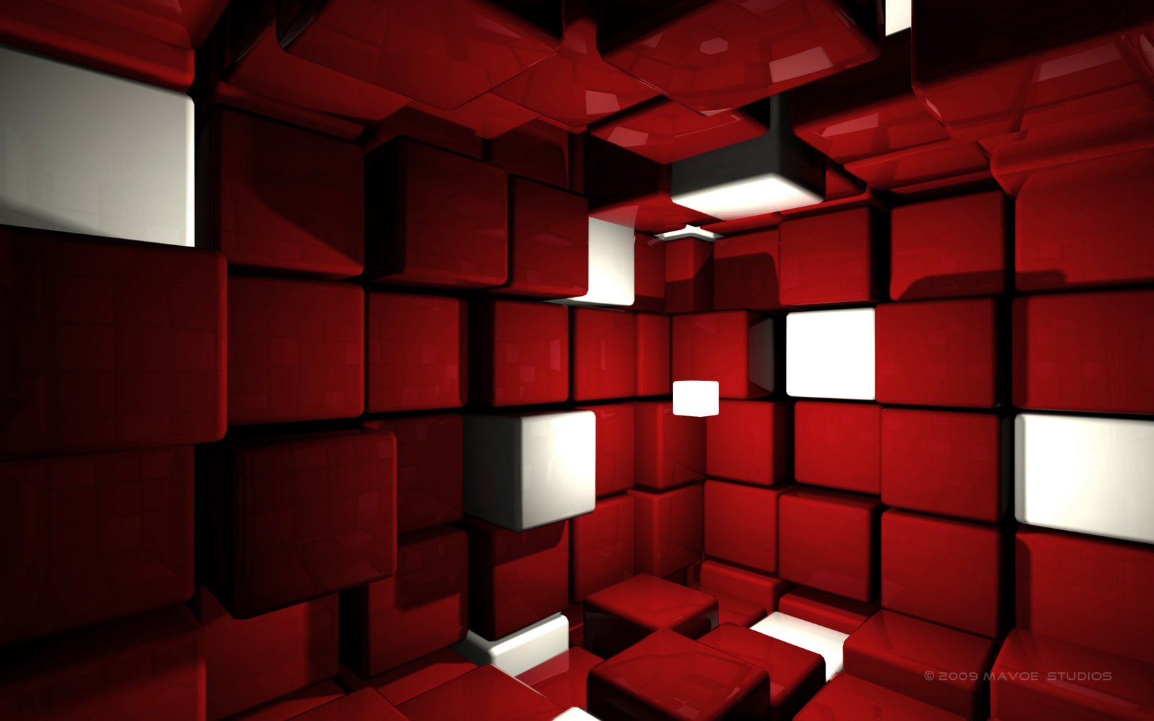 Обои красный, кубики, cube room, red, cubes разрешение 1920x1200 Загрузить