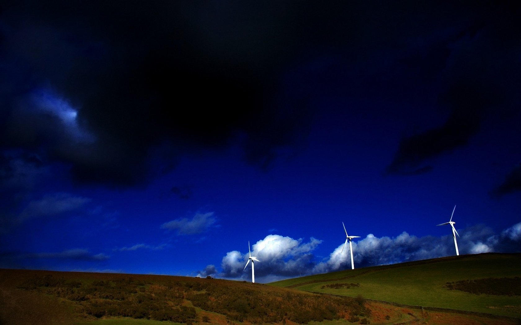 Обои трава, холмы, ветряки, ветротурбины, grass, hills, windmills, wind turbine разрешение 1920x1200 Загрузить