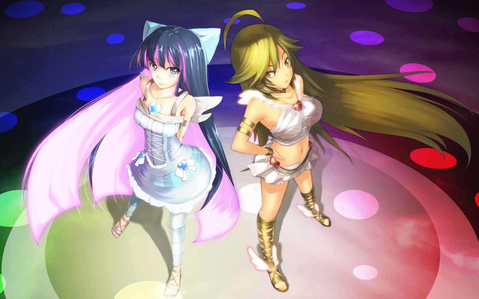 Обои девушки, panty_&_stocking_with_garterbelt, панти и стокинг, girls, panti and stocking разрешение 2000x1414 Загрузить