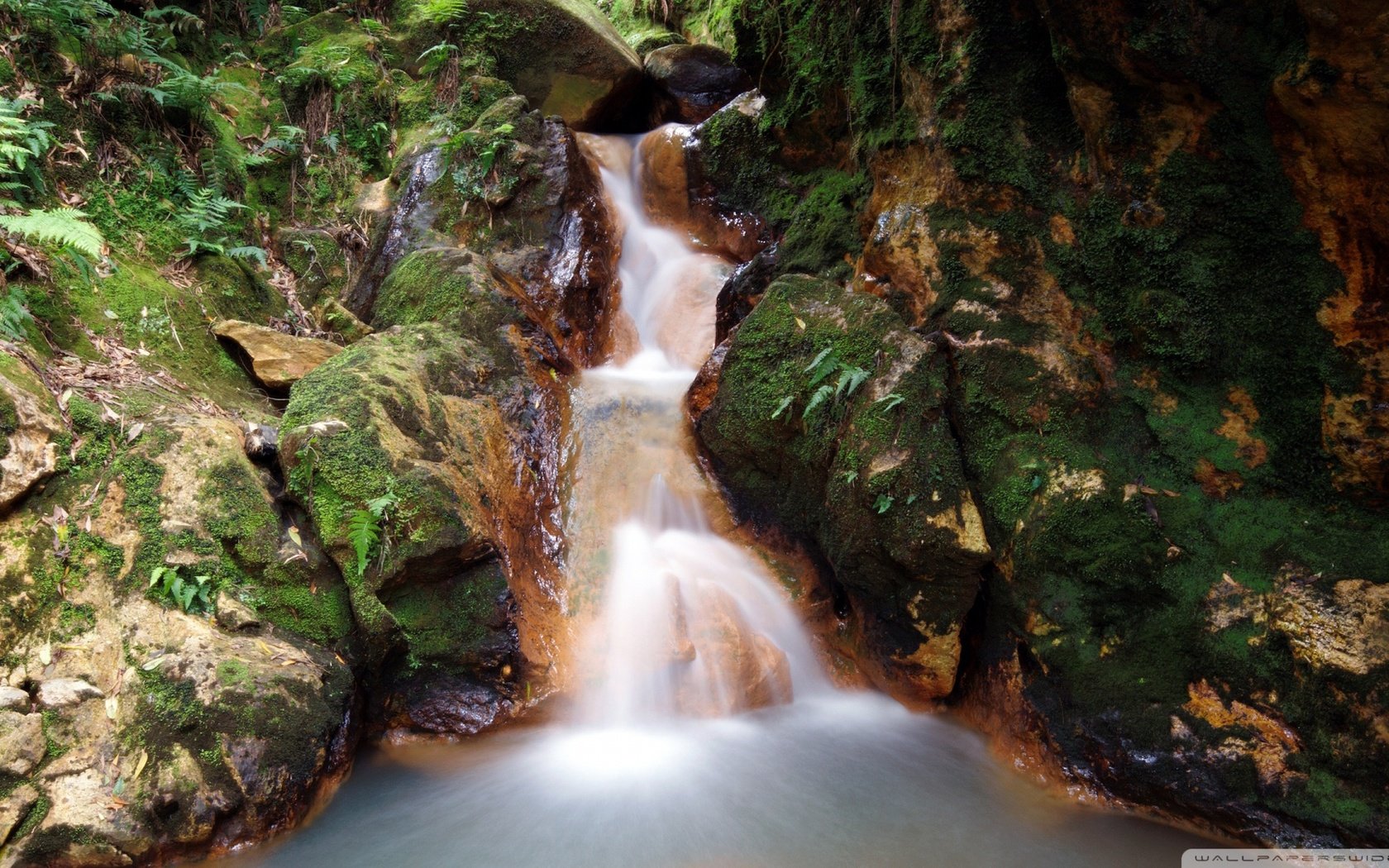 Обои вода, скалы, природа, пейзаж, ручей, водопад, поток, water, rocks, nature, landscape, stream, waterfall разрешение 1920x1080 Загрузить