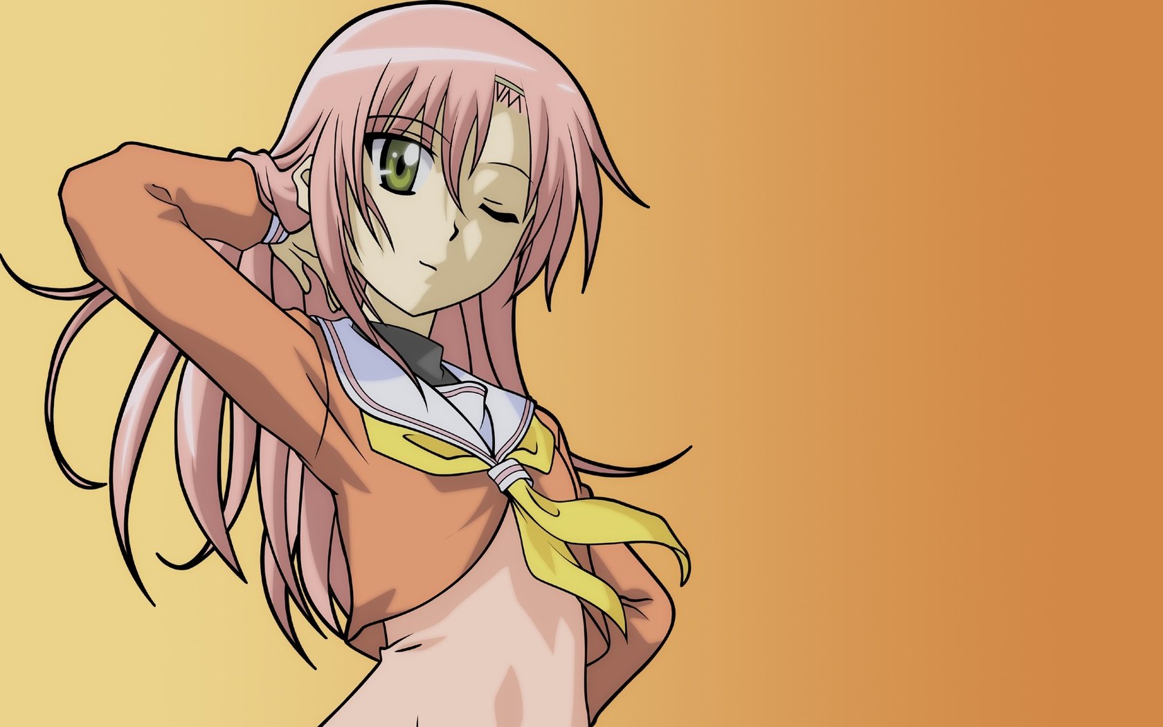 Обои жёлтая, hayate no gotoku, katsura hinagiku, yellow разрешение 1920x1200 Загрузить